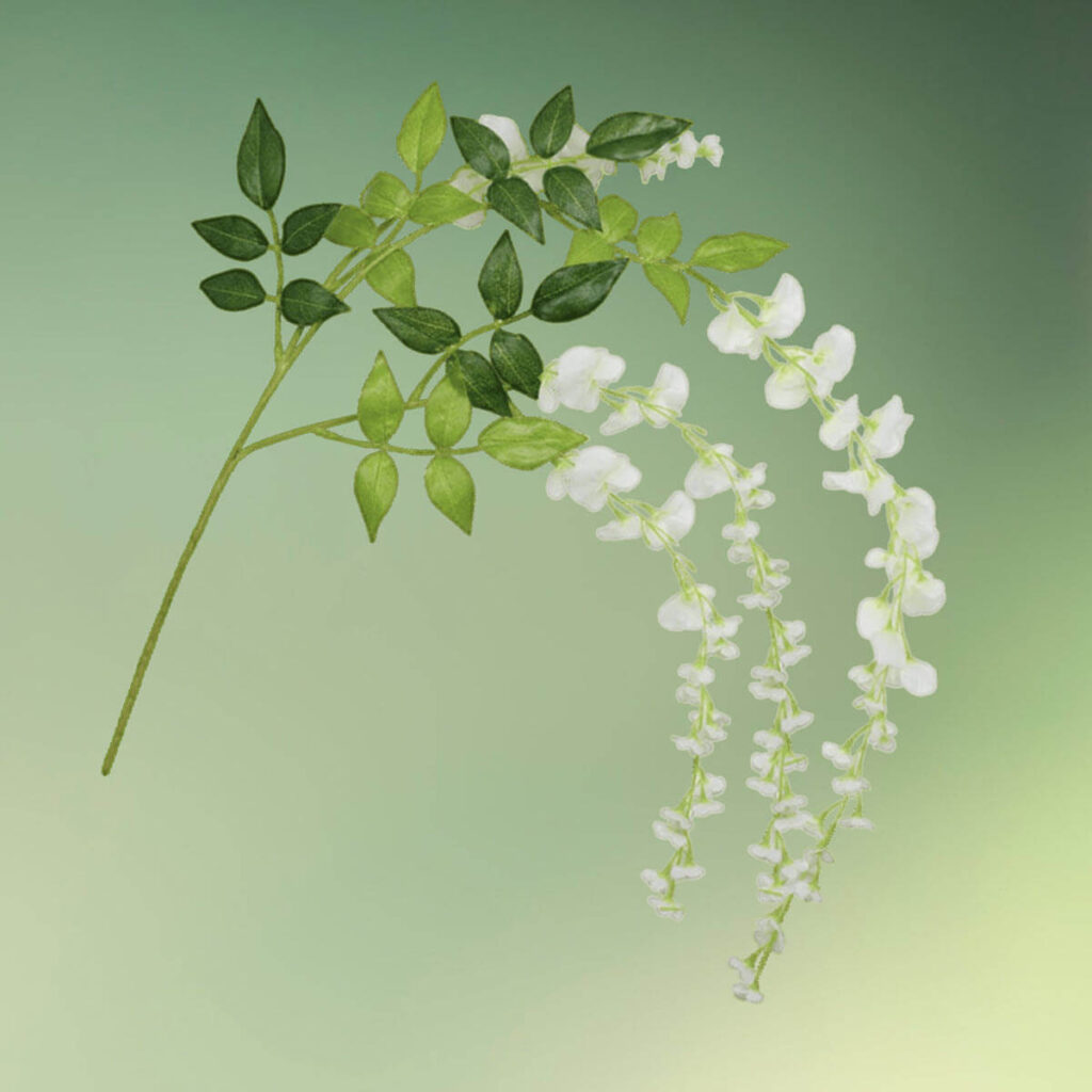 hængende kunstig hvid blåregn