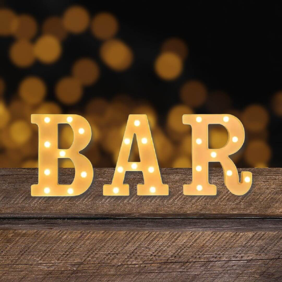 LED bar skilt med varmt hvidt lys (1) LED bar skilt med varmt hvidt lys