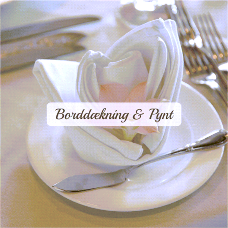 Borddækning og pynt - den store dag - kategori