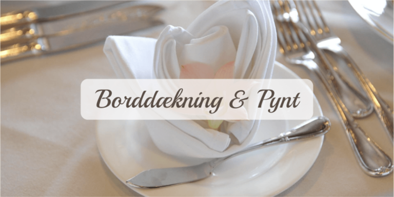 Borddækning og pynt - den store dag - kategori