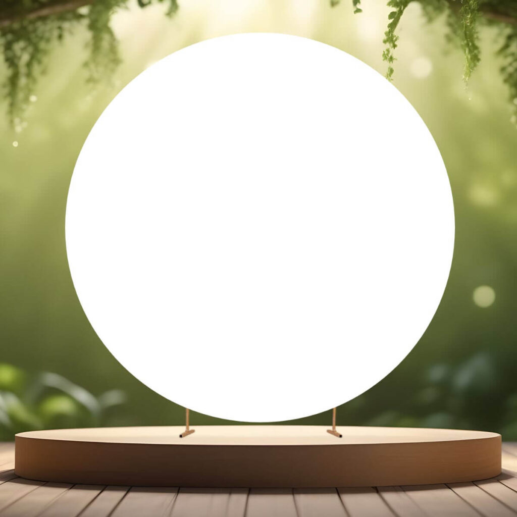 baggrundsdækken til rundt backdrop stativ hvid