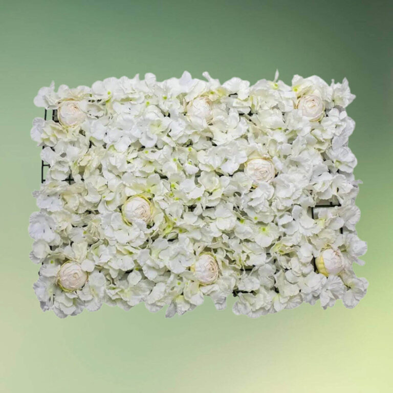 Blomstervæg panel champagne og hvid 40 x 60 cm