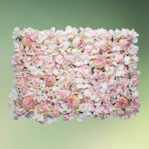 Blomstervæg panel lyserød 40 x 60 cm