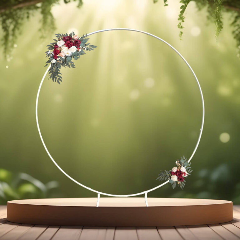 rød-hvide kunstige blomster dekorationer - blomster til vielsesbuer og backdrops - kunstige blomster til velkomstskilt - blomster til bryllup