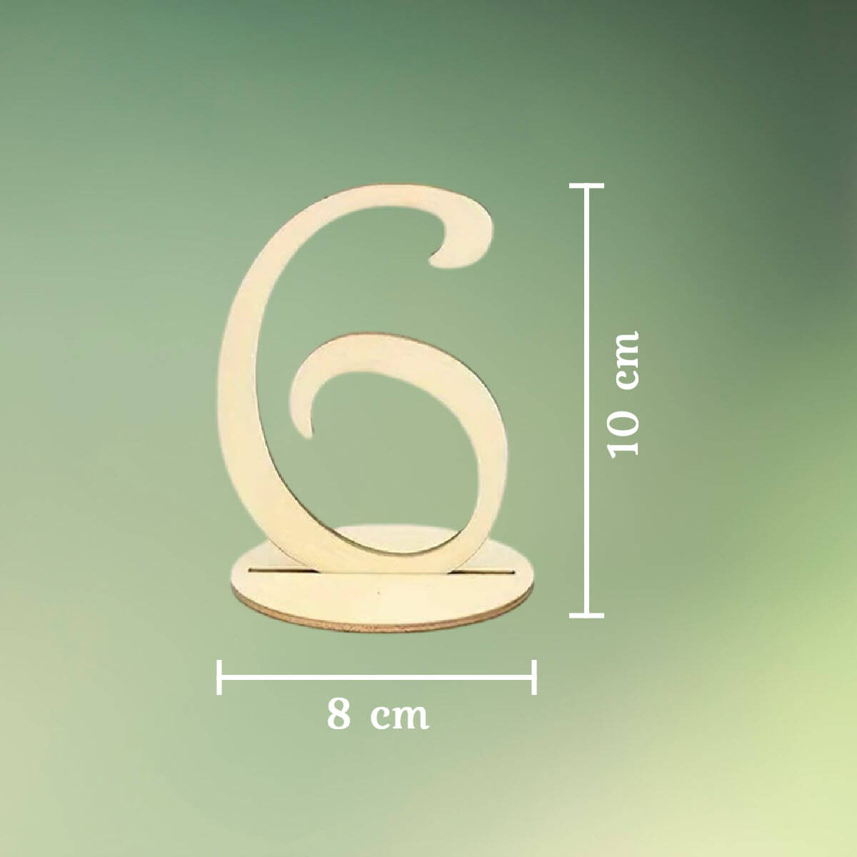 Bordnumre i træ 5 6 7 mål (1) bordnumre i træ med fod 1-20