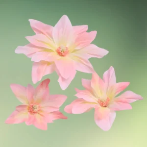 lej Kunstige lilje blomster sæt | Gigantisk store blomster | 55, 65 og 75 cm | Lyserød og gul