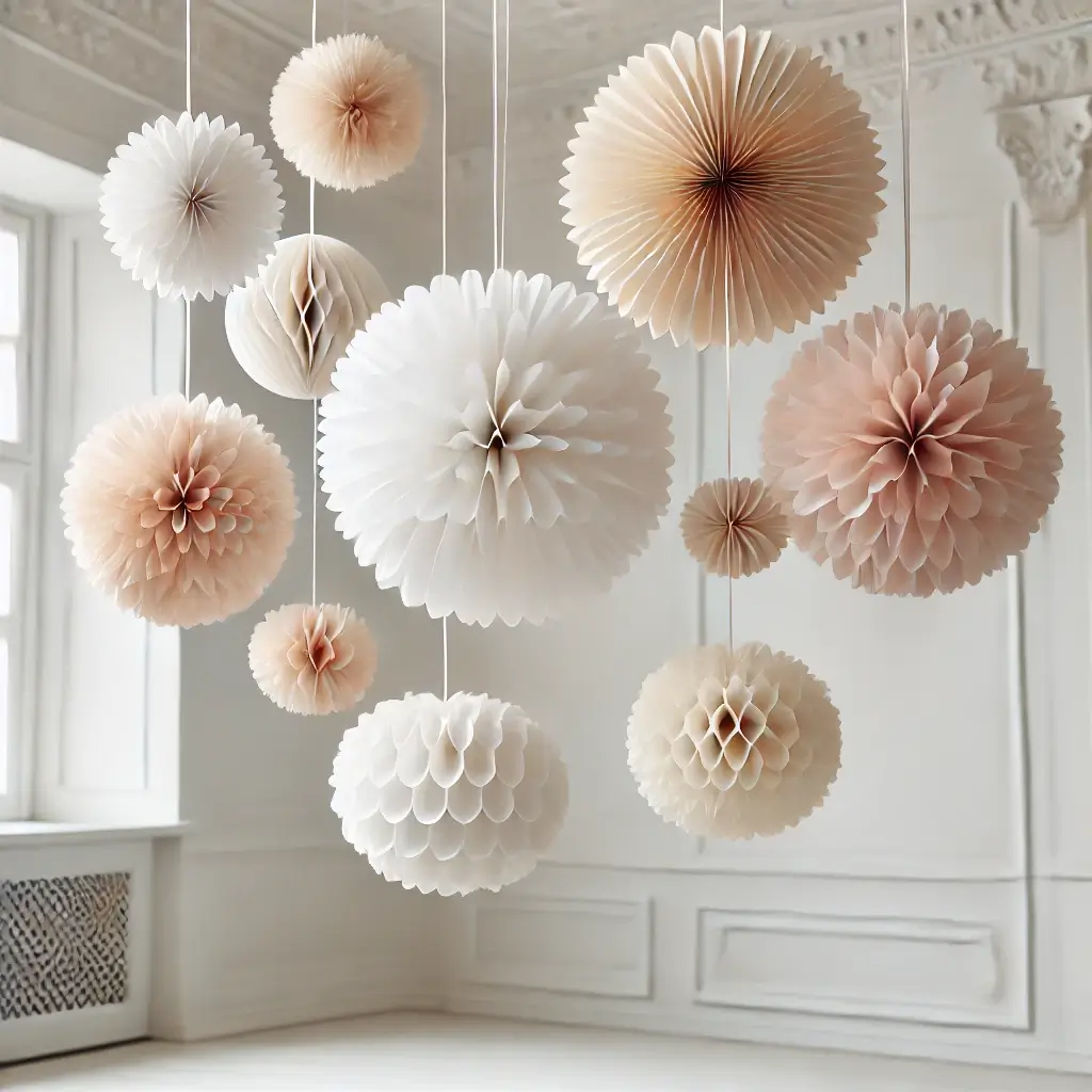 Gennemsigtige stærke selvklæbende kroge | 2 cm. - papir pompommer