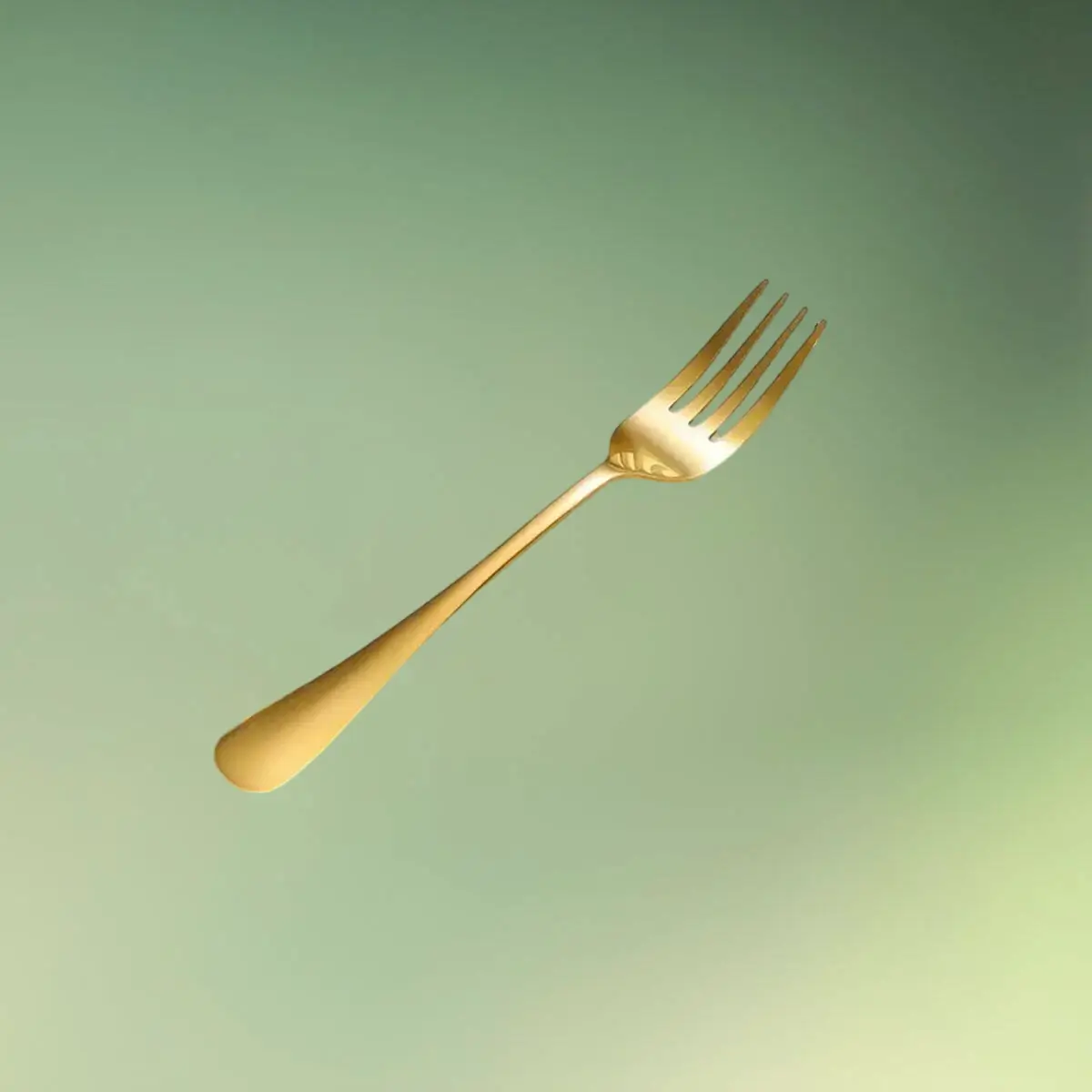Guldbestik | Kagegaffel | Lille gaffel | Rustfri stål | Glat & blank guldgaffel