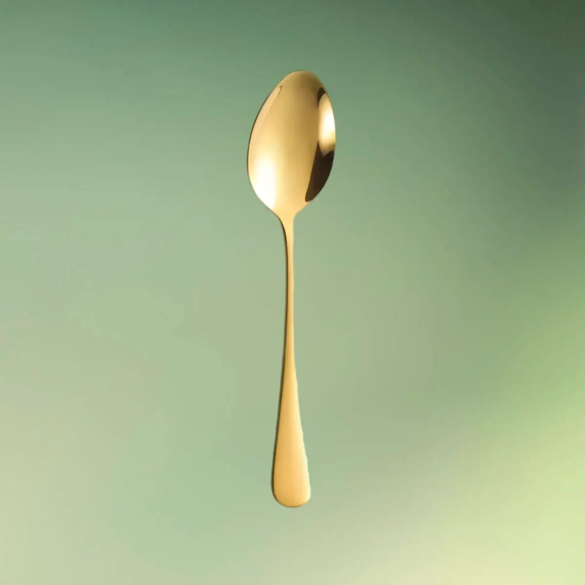 Guldbestik | Spiseske | Rustfri stål | Glat guldske