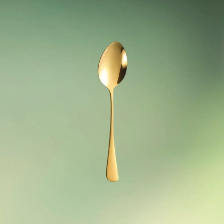 Guldbestik | Teske | Lille ske | Rustfri stål | Glat & blank guldske