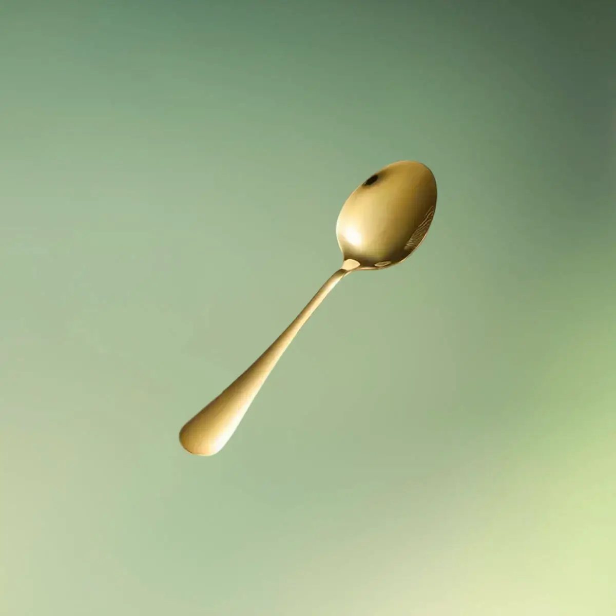 Guldbestik | Teske | Lille ske | Rustfri stål | Glat & blank guldske