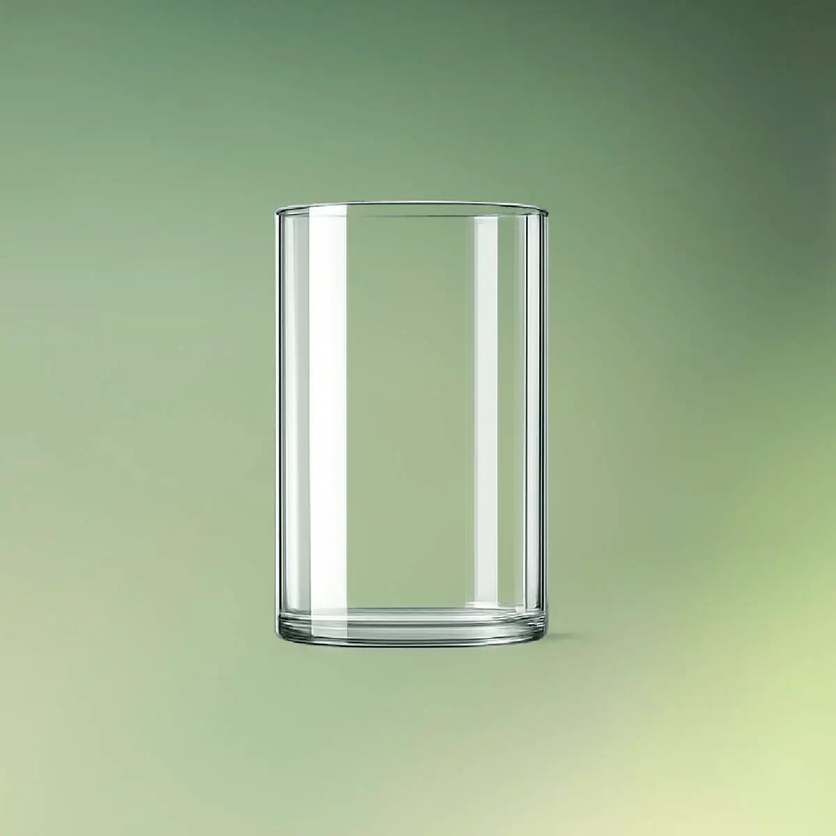 Akryl cylinder vaser L grøn b (1) lej Klar cylinder vase | Dekorationsvase i akryl | 30 x 15 cm