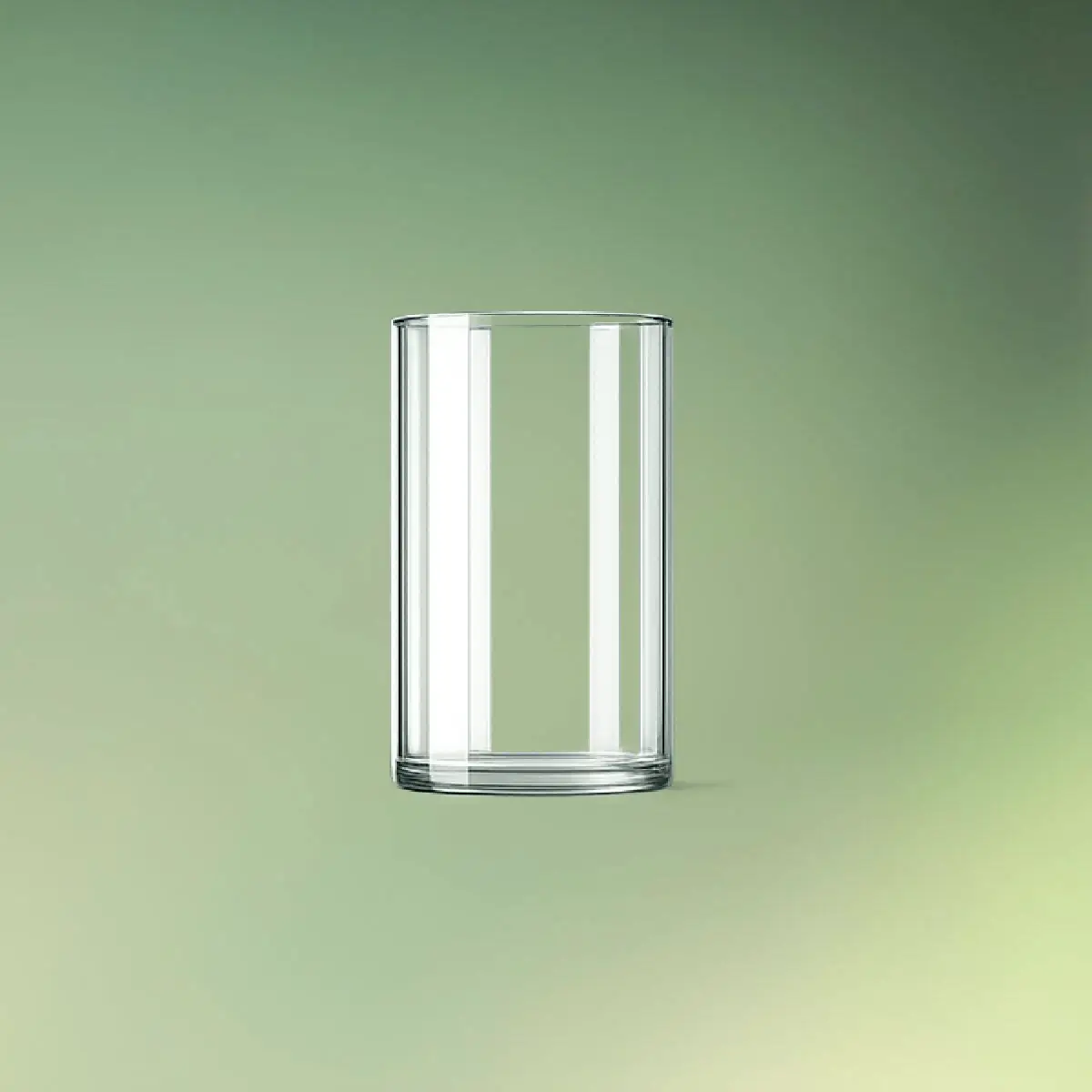 Akryl cylinder vaser M grøn b (1) lej Klar cylinder vase | Dekorationsvase i akryl | 25 x 12 cm