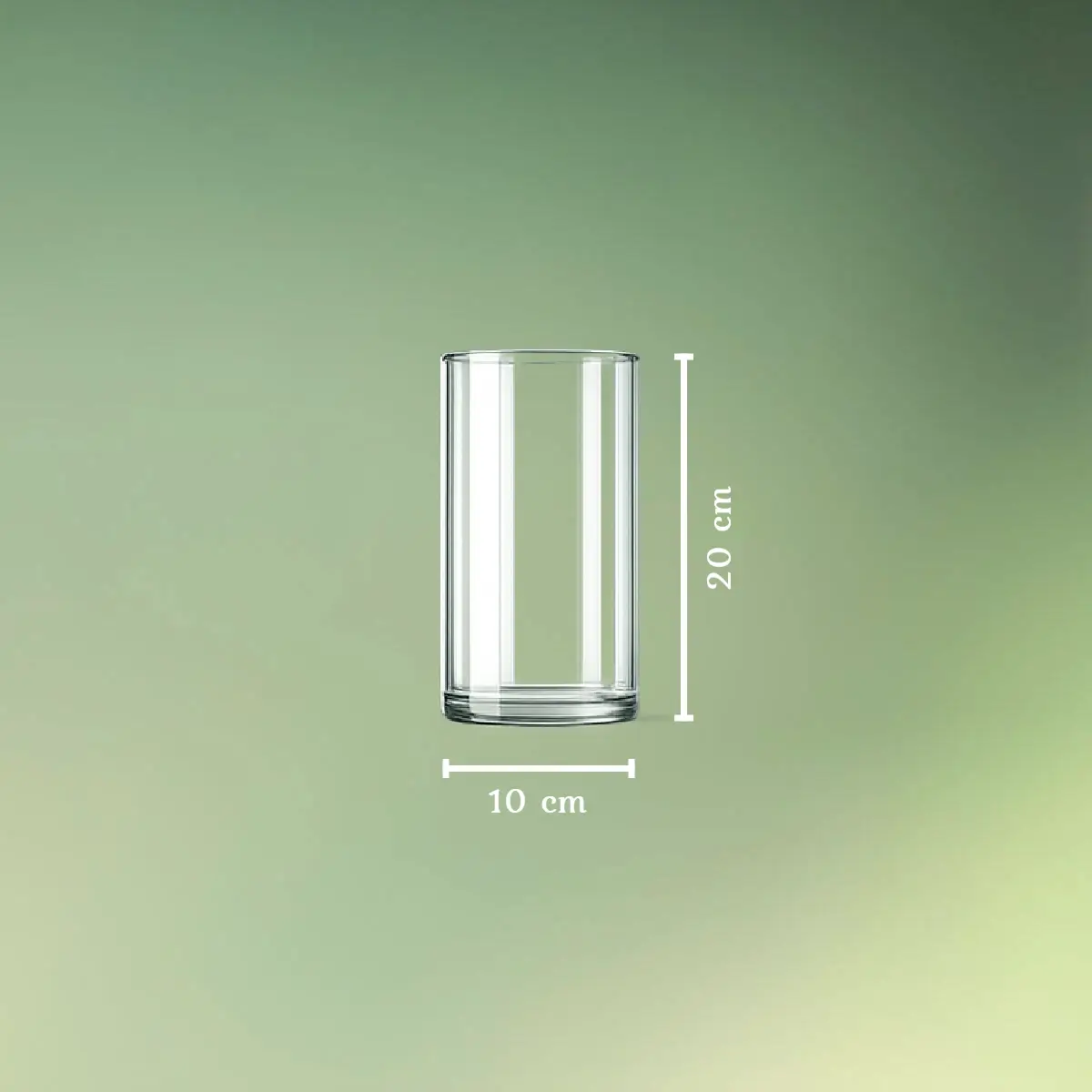 Akryl cylinder vaser S mål (1) lej Klar cylinder vase | Dekorationsvase i akryl | 20 x 10 cm