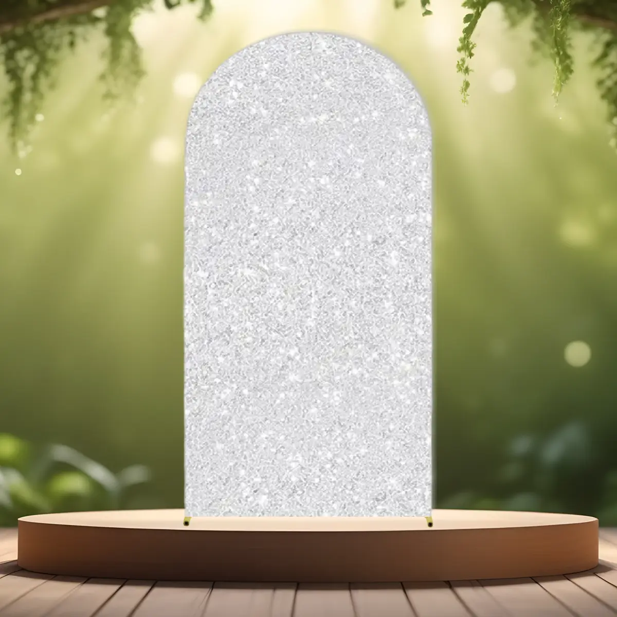 lej Betræk til buet backdrop stativ - sølv