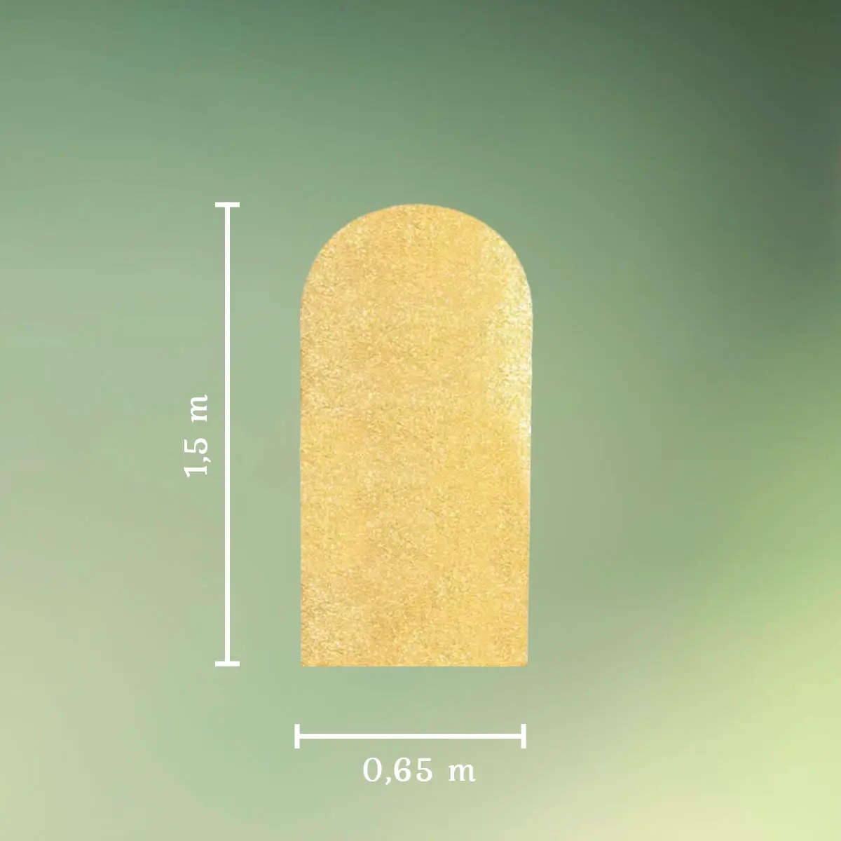 Betræk til buet backdrop stativ - guld - 1,5 x 0,65 m mål (1) Betræk til buet backdrop stativ - guld