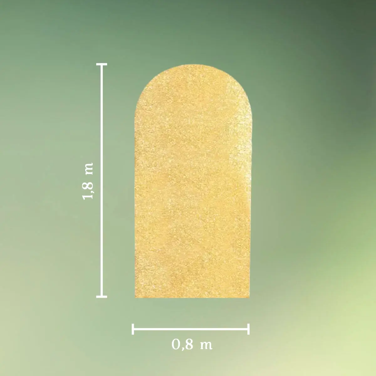 Betræk til buet backdrop stativ - guld - 1,8 x 0,8 m mål (1) Betræk til buet backdrop stativ - guld