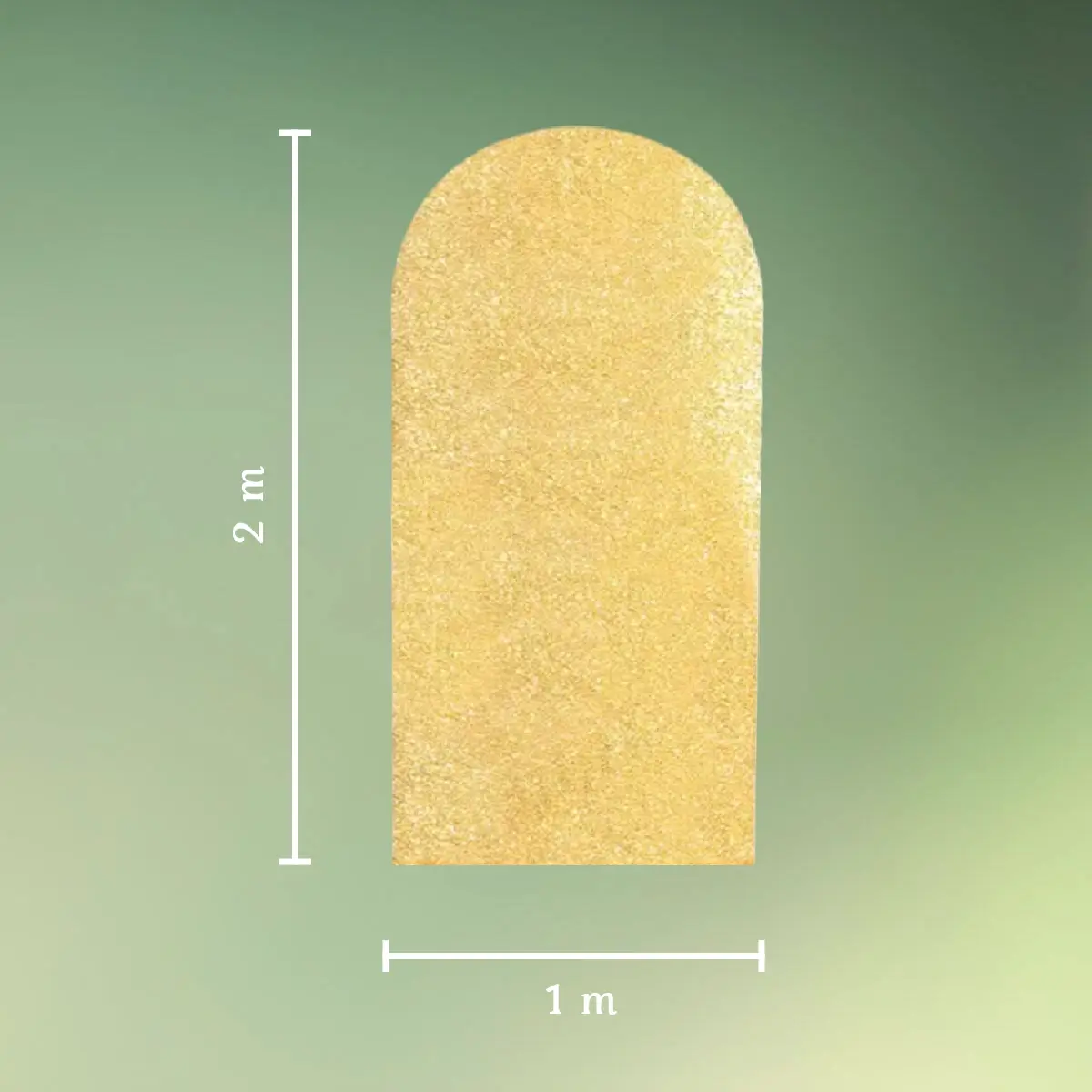 Betræk til buet backdrop stativ - guld - 2x1 m mål (1) Betræk til buet backdrop stativ - guld