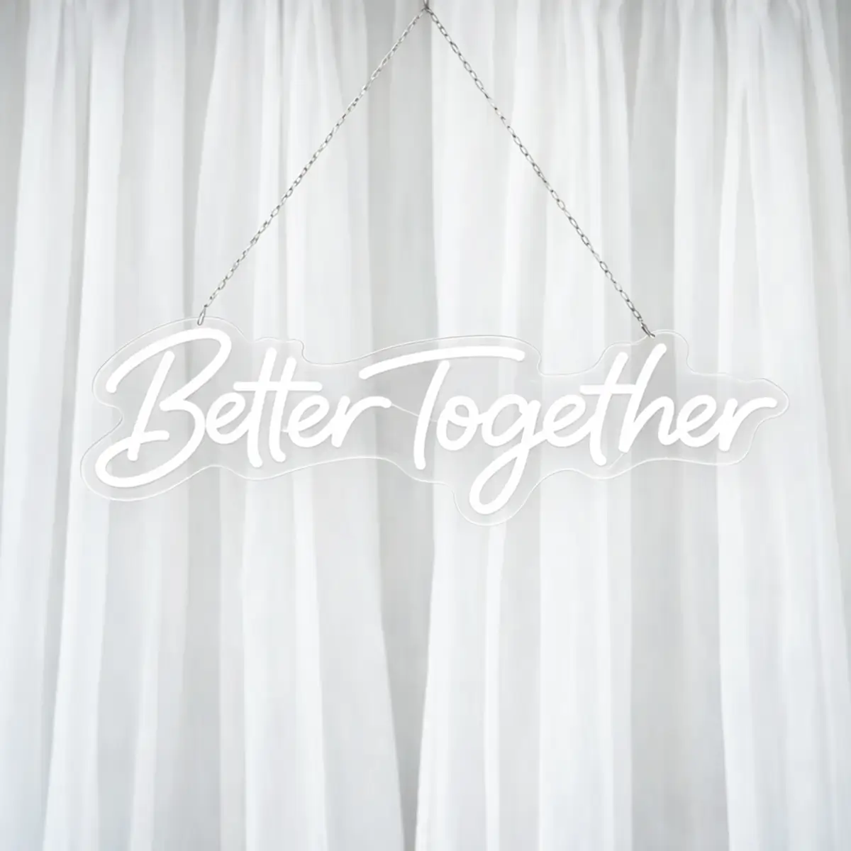 lej LED lysskilt | "Better together" | Varm hvid | Dæmpbart neonskilt