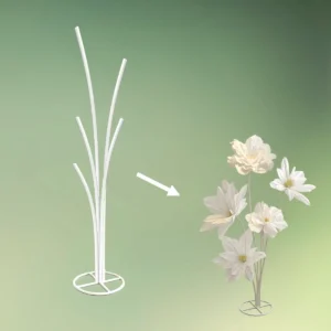lej Blomster stativ i hvid til kæmpe store blomater mv - 5-hulsbase