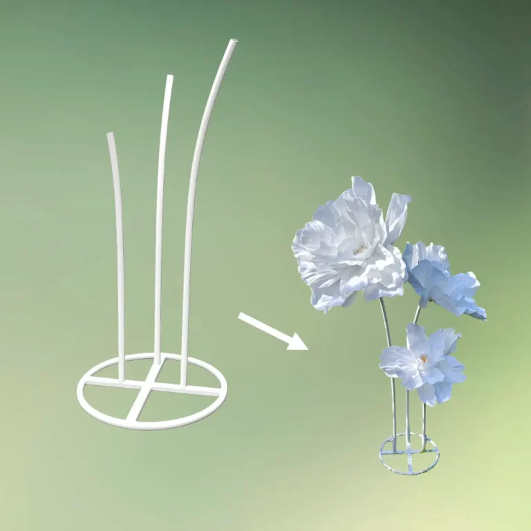 lej Blomster stativ i hvid til kæmpe store blomater mv