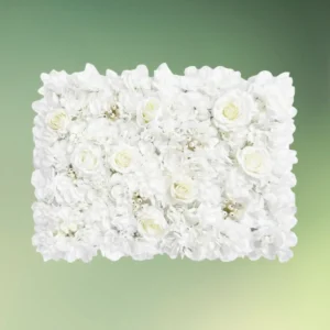 lej Blomstervæg panel | Deluxe | Hvid | Kunstig blomster backdrop