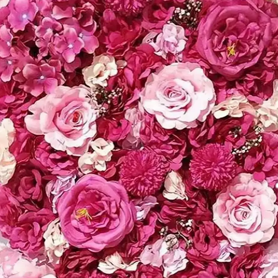 lej Blomstervæg panel | Deluxe | Pink delight | Kunstig blomster backdrop