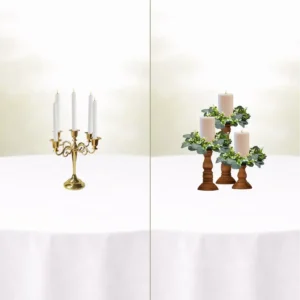 lej centerpiece med LED lys til bryllup split billede