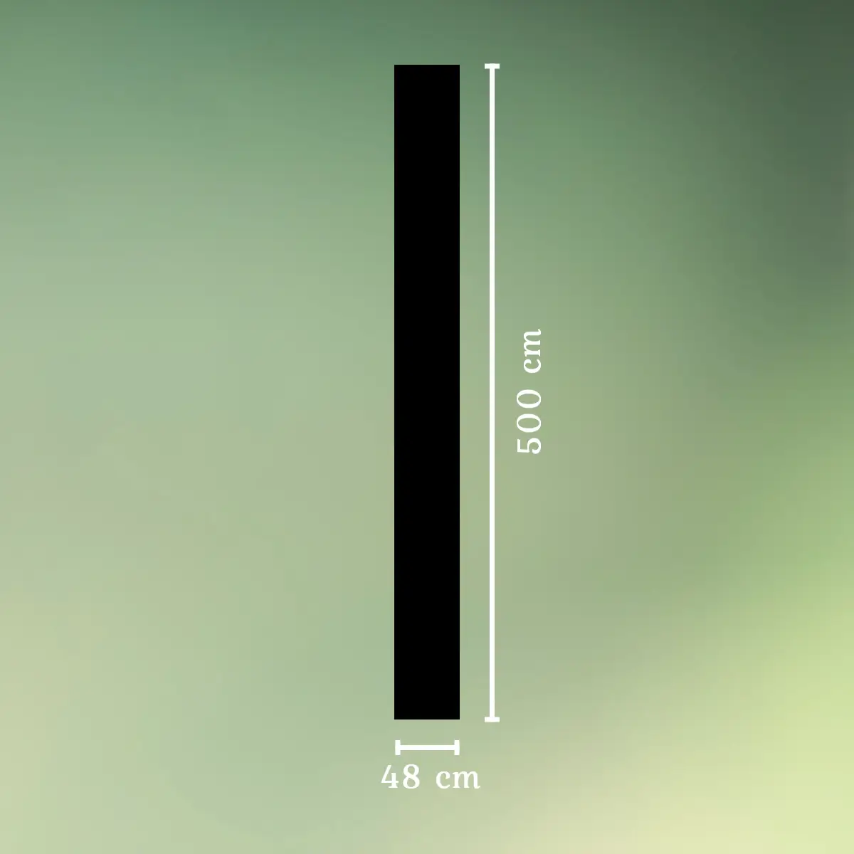 Chiffon Bordløber Sort på bjælke mål (1) Bordløber i sort chiffon stof - 48 x 500 cm