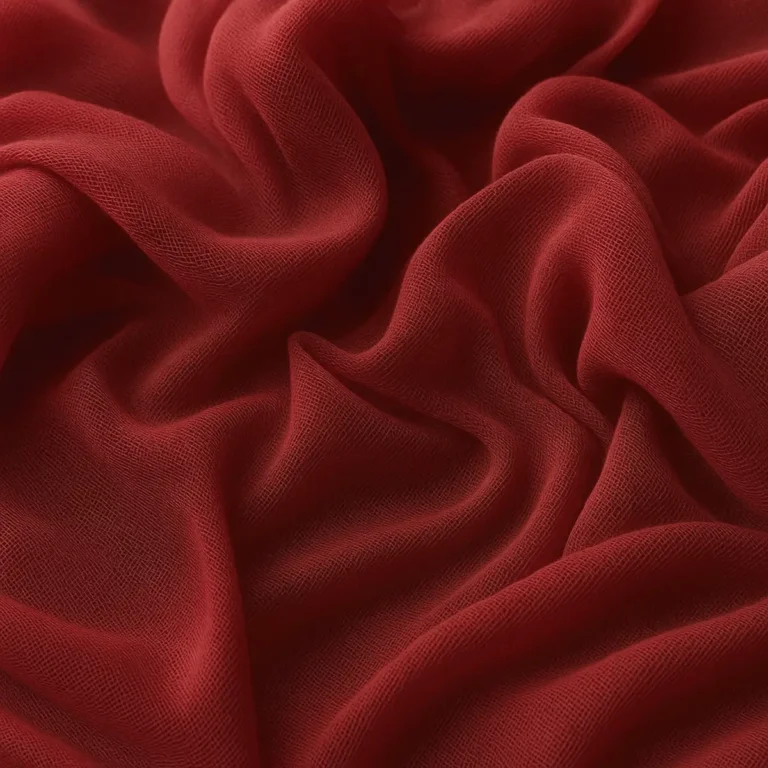 vinrød chiffon stof