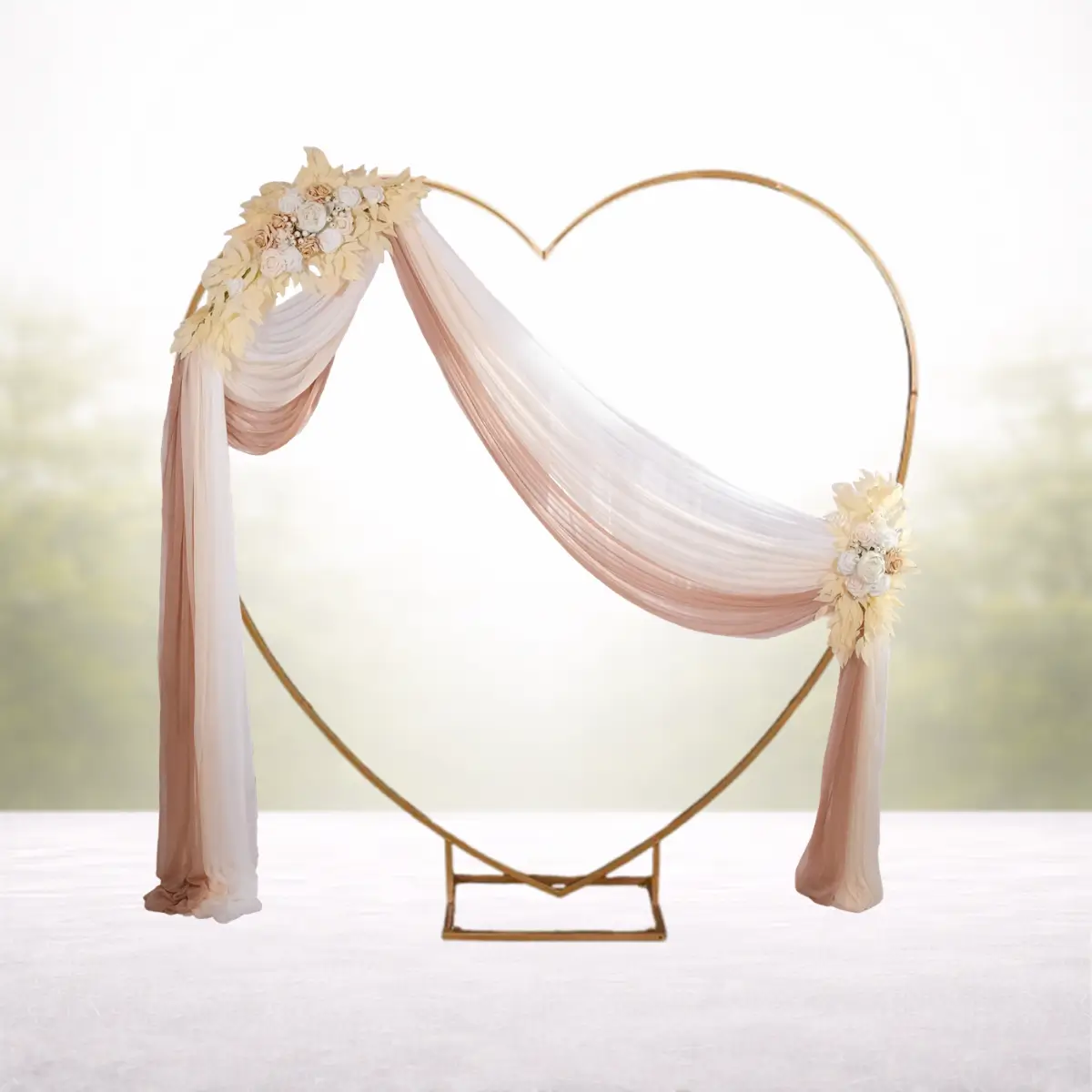 Classic natural på hjerteformet guld bue hvid (1) lej pakke Classic natural på hjerteformet guld bue