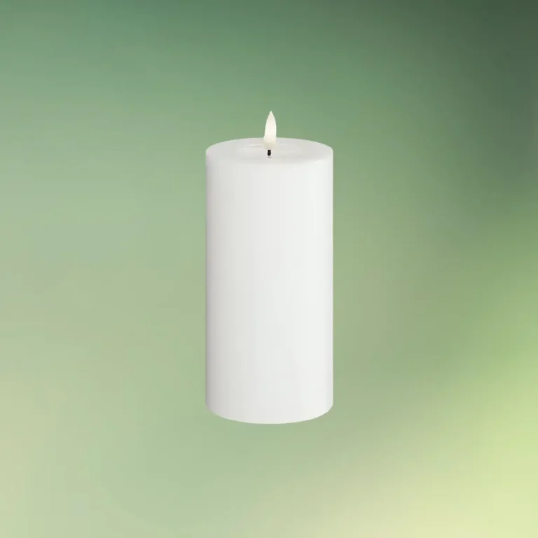 lej Real Flame LED Bloklys | Deluxe Homeart stearinlys | 15 cm | Hvid