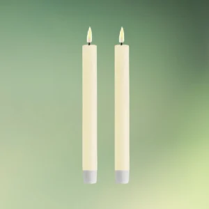 lej Deluxe Homeart stearin Real Flame LED Kronelys 24 cm creme 2 stk.