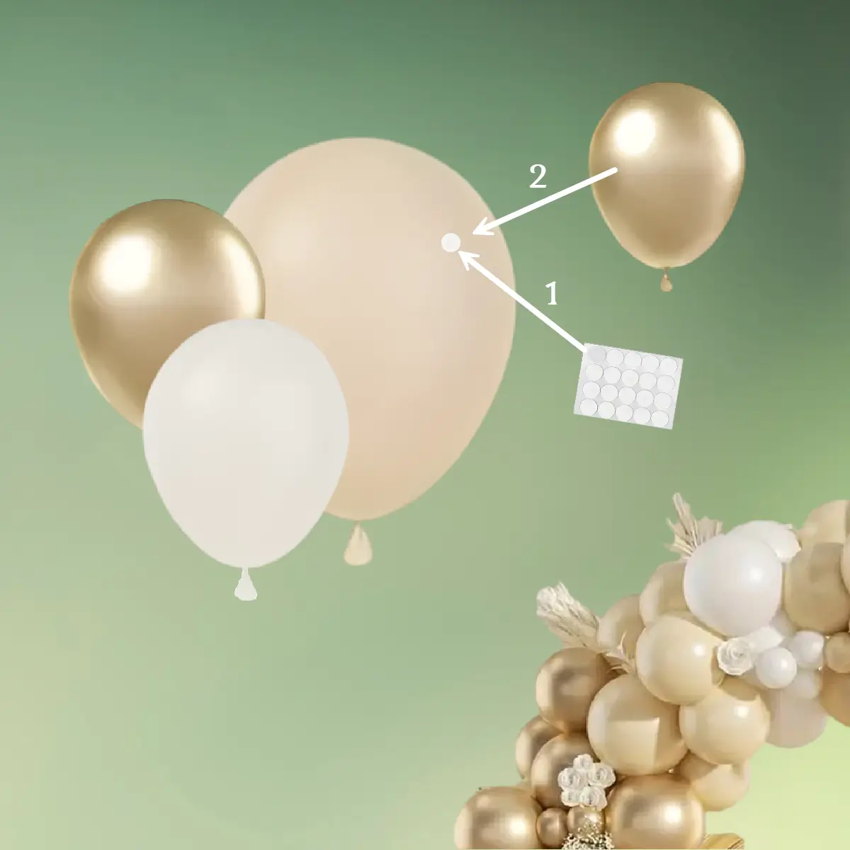 Dobbeltklæbende dots | Gennemsigtige prikker | 1 cm.