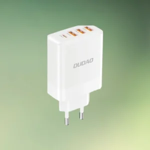 USB oplader | 4 porte | USB-A og USB-C | Hvid | Stik til USB lyskæder | Dudao