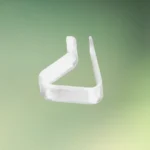 Dugklemmer med velcro - klemmer til opsætning af bord nederdel / bordskørt - klar plast - bordpladetykkelse op til 3,8 cm