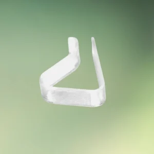 Dugklemmer med velcro - klemmer til opsætning af bord nederdel / bordskørt - klar plast - bordpladetykkelse op til 3,8 cm