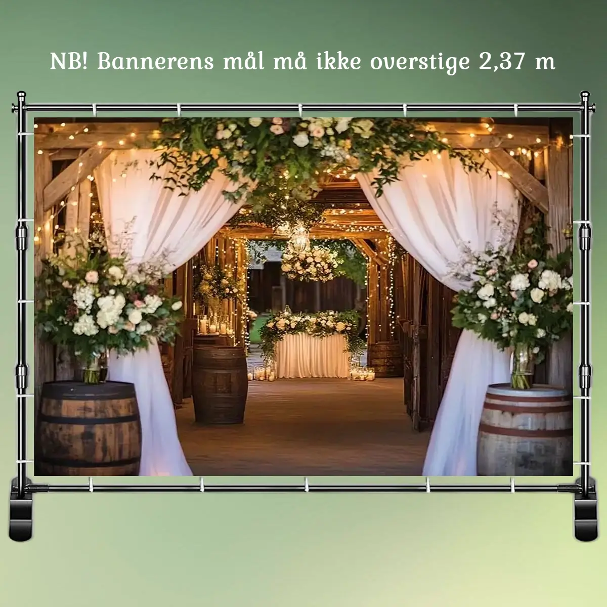 lej EMART Baggrundsstativ 2,4 x 2,4 m taske til blomstervæg paneler eller banner