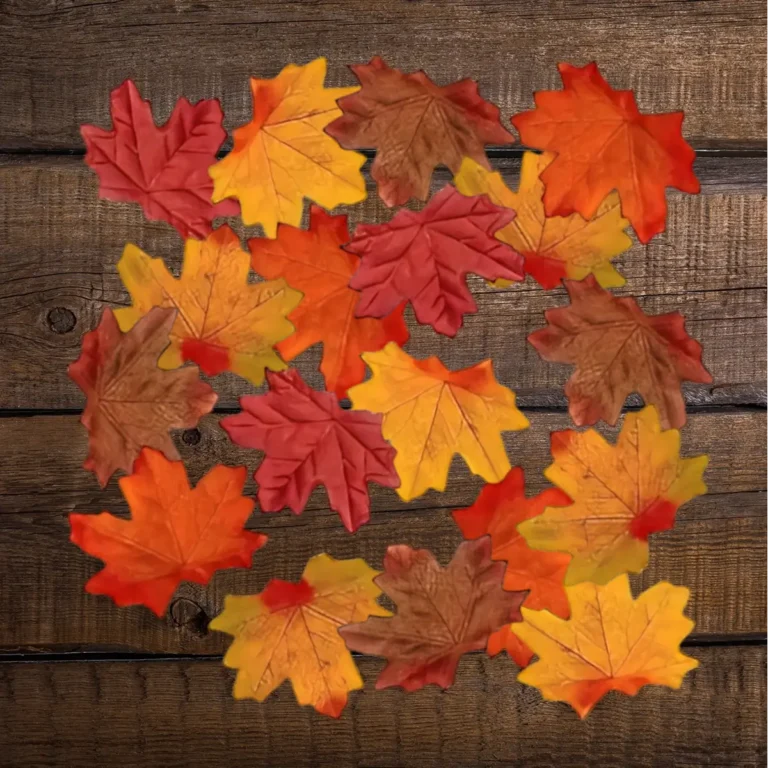 Kunstige efterårsblade | 5 farver | Løse blade til dekoration på f.eks. borde mv.