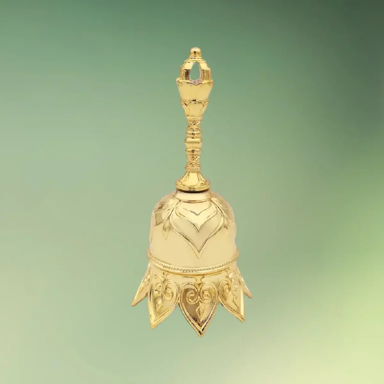 lej Toastmaster klokke | Dirigentklokke | Håndklokke til taler | Guldfarvet lotus klokke