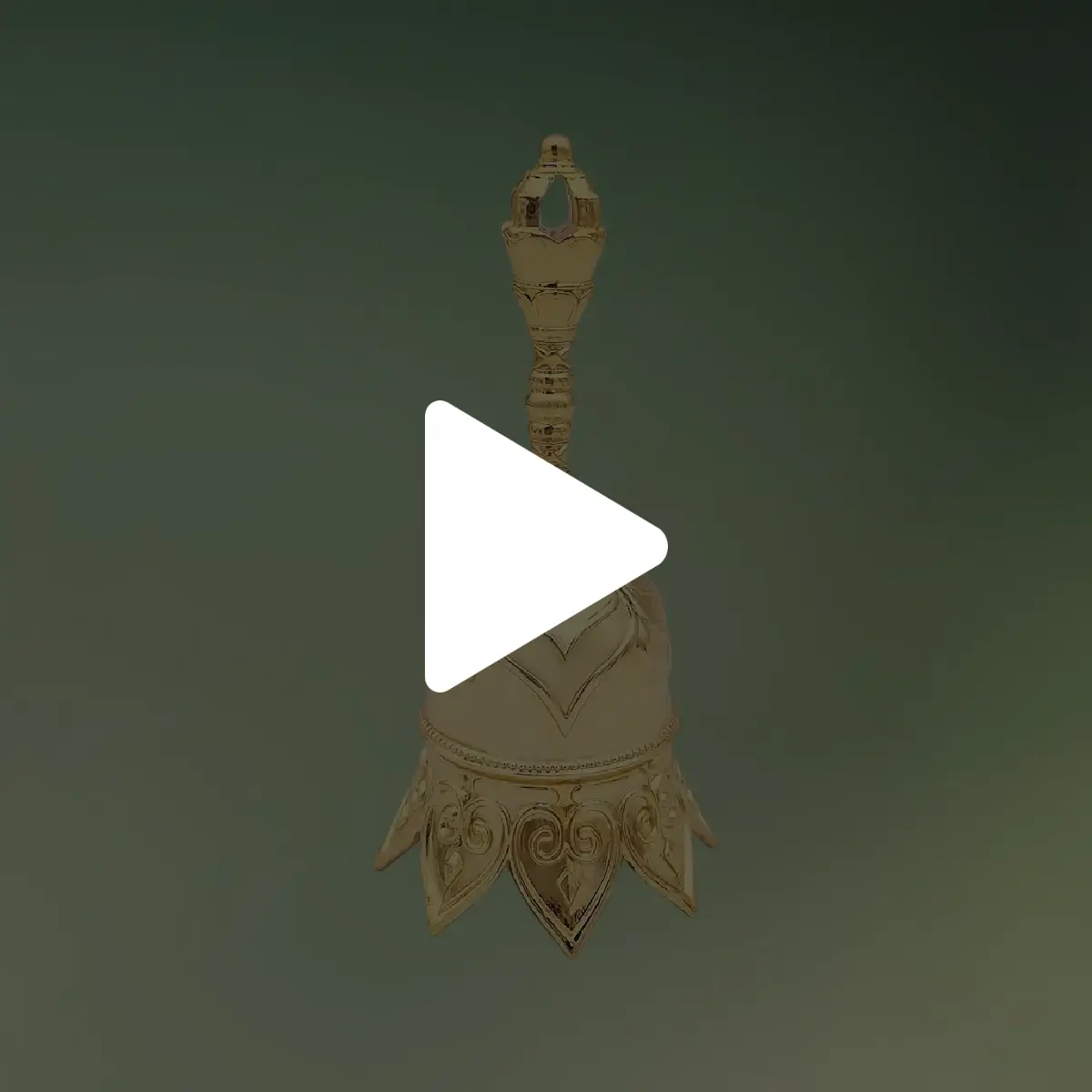 Elegant Lotus Klokke Håndklokke - gylden - video o (1) lej Toastmaster klokke | Dirigentklokke | Håndklokke til taler | Guldfarvet lotus klokke