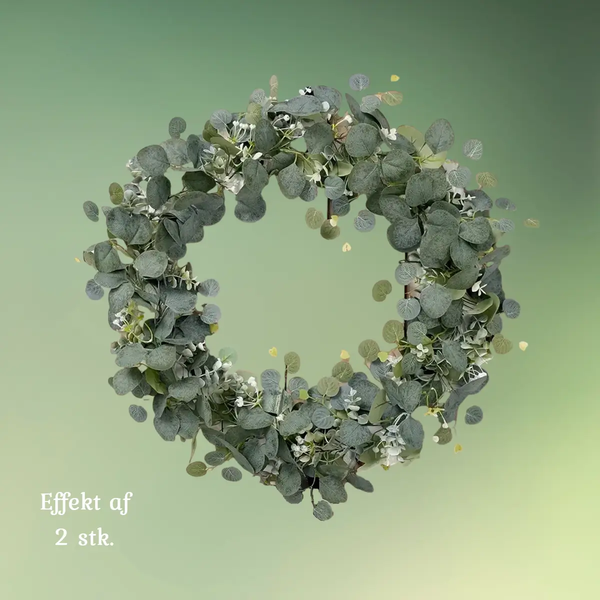 Eukalyptus guirlande med hvide blomster