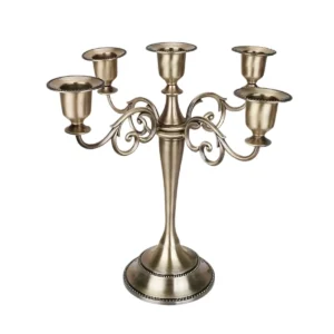 5-armet lysestage vintage messing