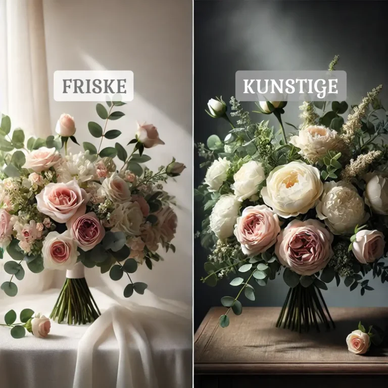 Friske eller kunstige blomster til brylluppet - Hvad er det bedste valg - med tekst og underlag (1)