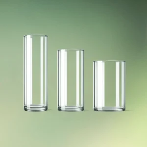 lej Glas cylinder vaser | Dekorationsvasesæt | Sæt med 3 størrelser