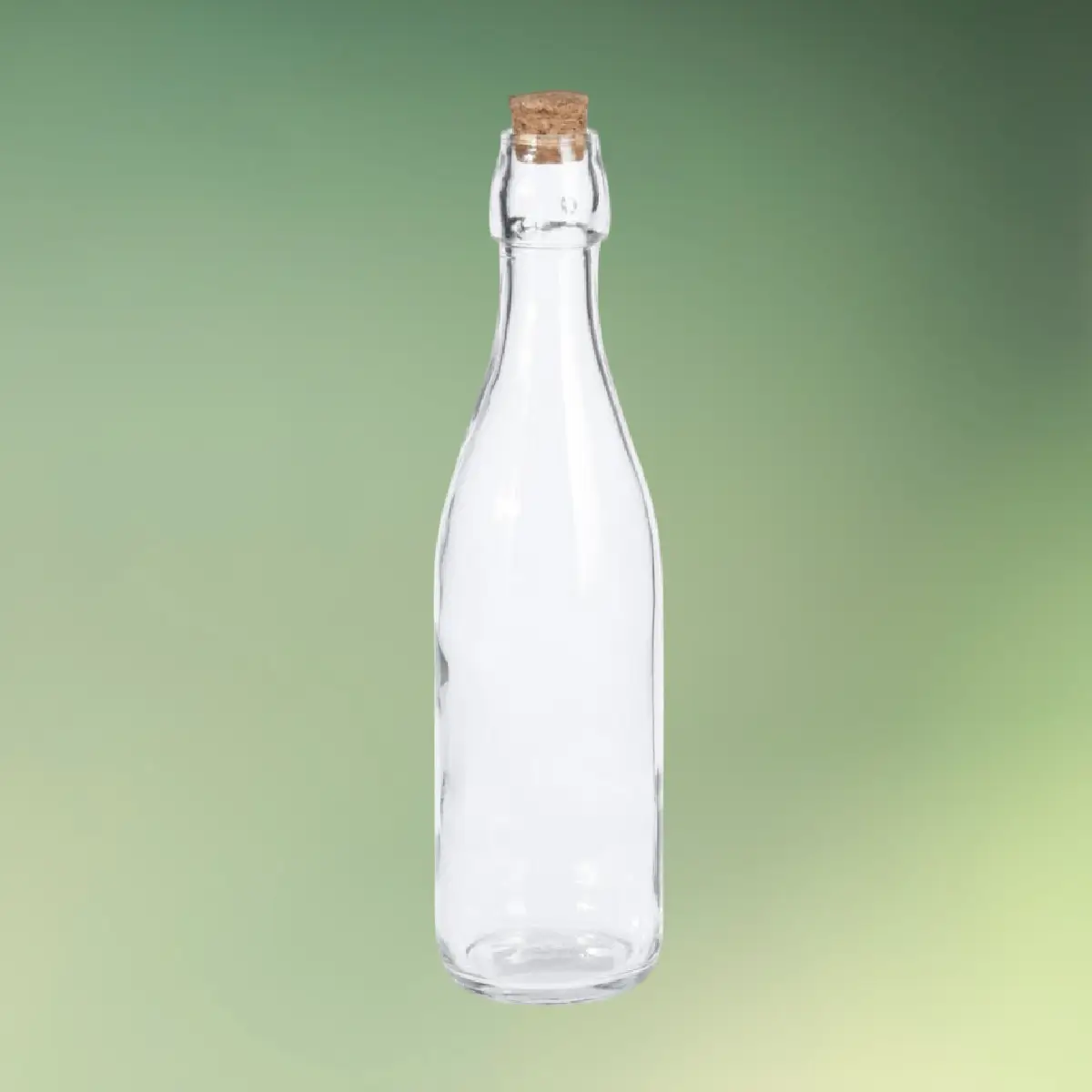 Glasflaske med prop grøn b (1) glasflaske med korkprop 0,5 l