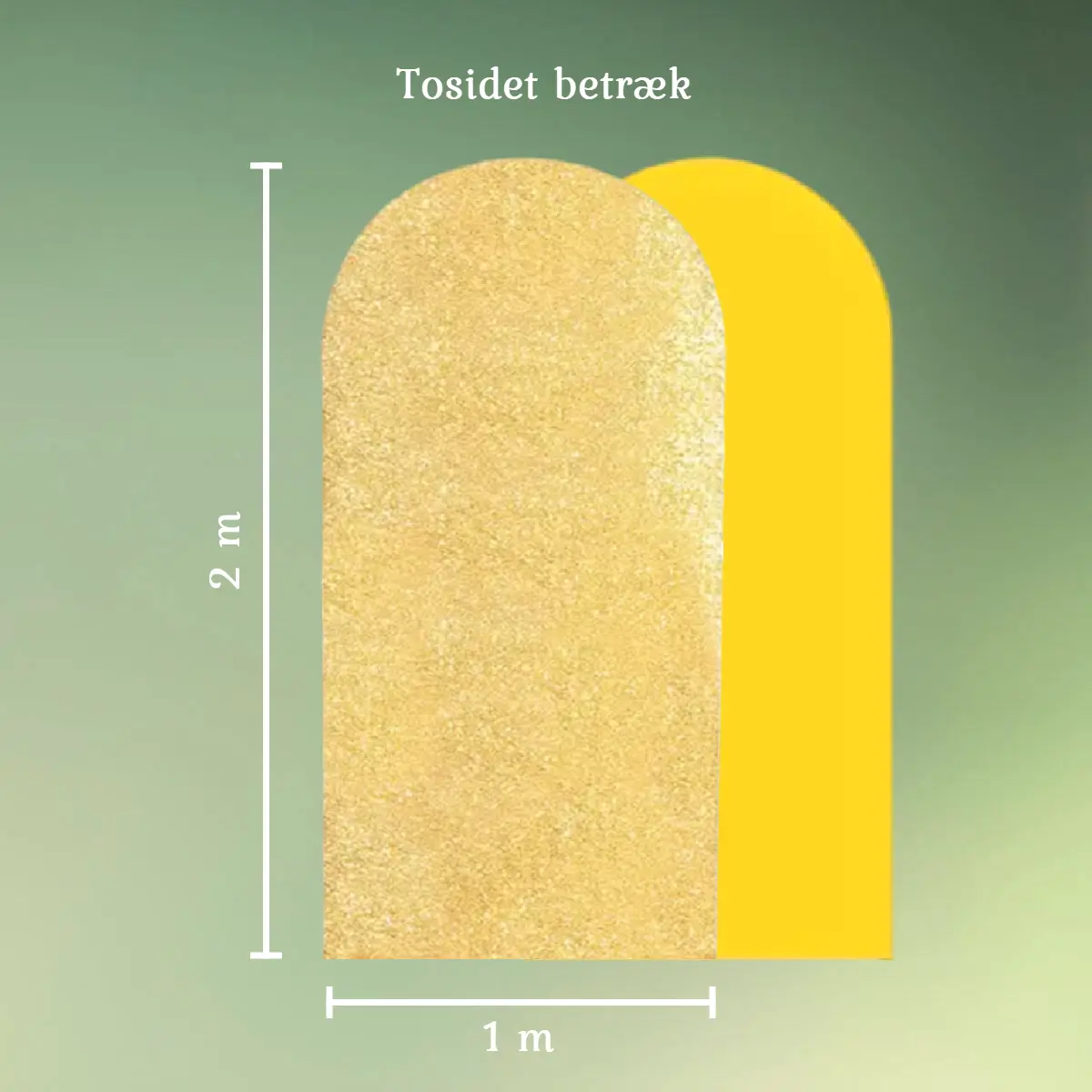 lej Ballonbue stativ | Vielsesbue | Guldfarvet | XL | 2 x 1 m med guld pailet betræk