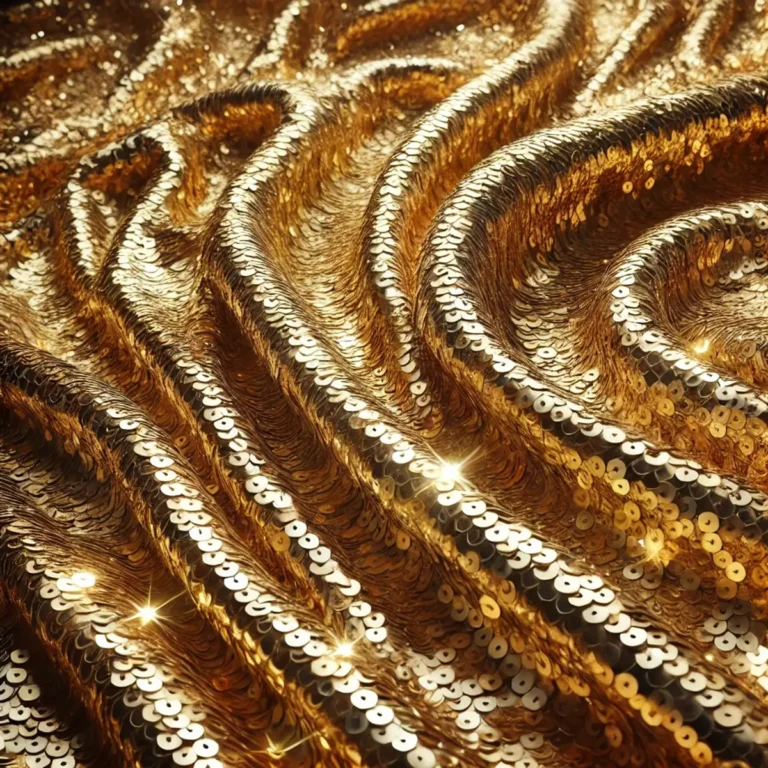 Guld paillet mesh-stof polyester