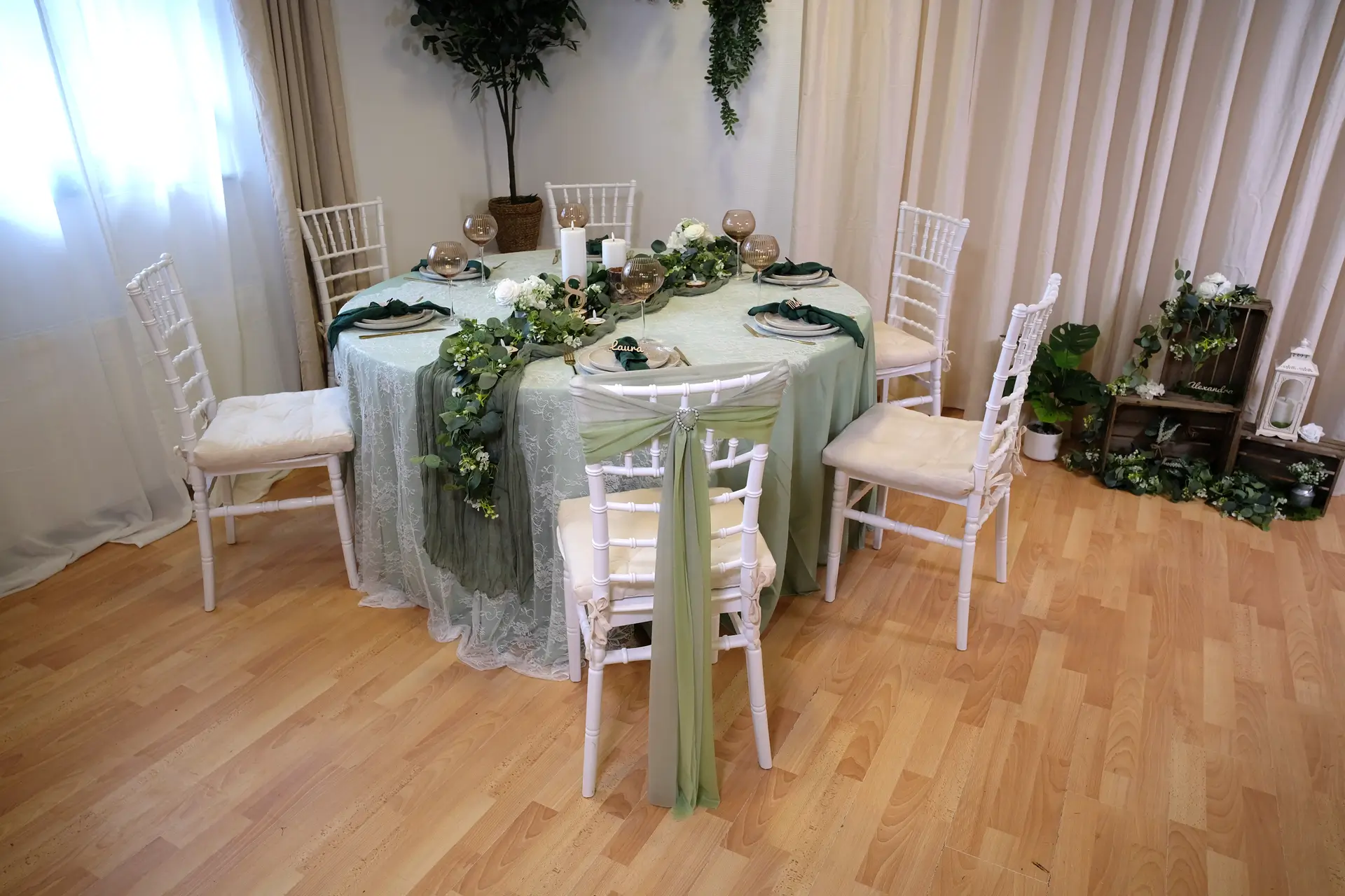 Helhed af elegant grøn og natur tema