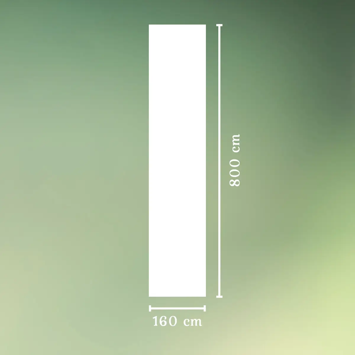 Hvidt Chiffon stof 160x800 cm mål (1) hvidt chiffon stof 160 x 800 cm